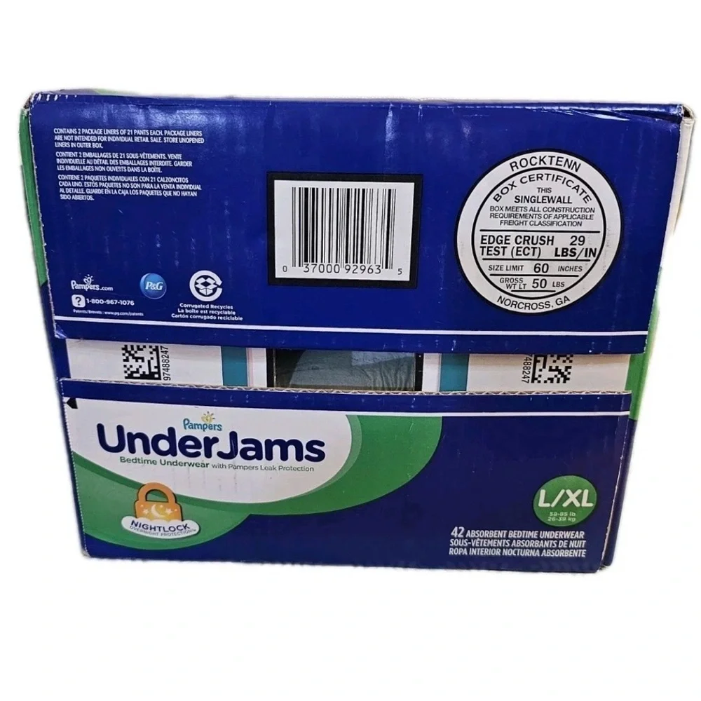 Pampers Underjams Disposable Bedtime Underwear Boys Size L/XL 42  Count NIB